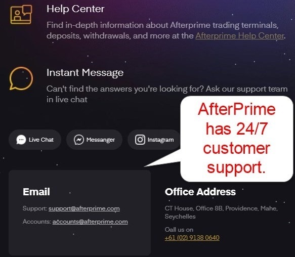 AfterPrime Customer Support AfterPrime Customer Support